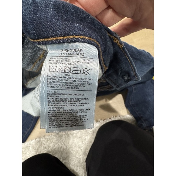 Old Navy Womens Original Straight Mid-Rise Jeans Dark Wash Size 8 - Picture 6 of 7